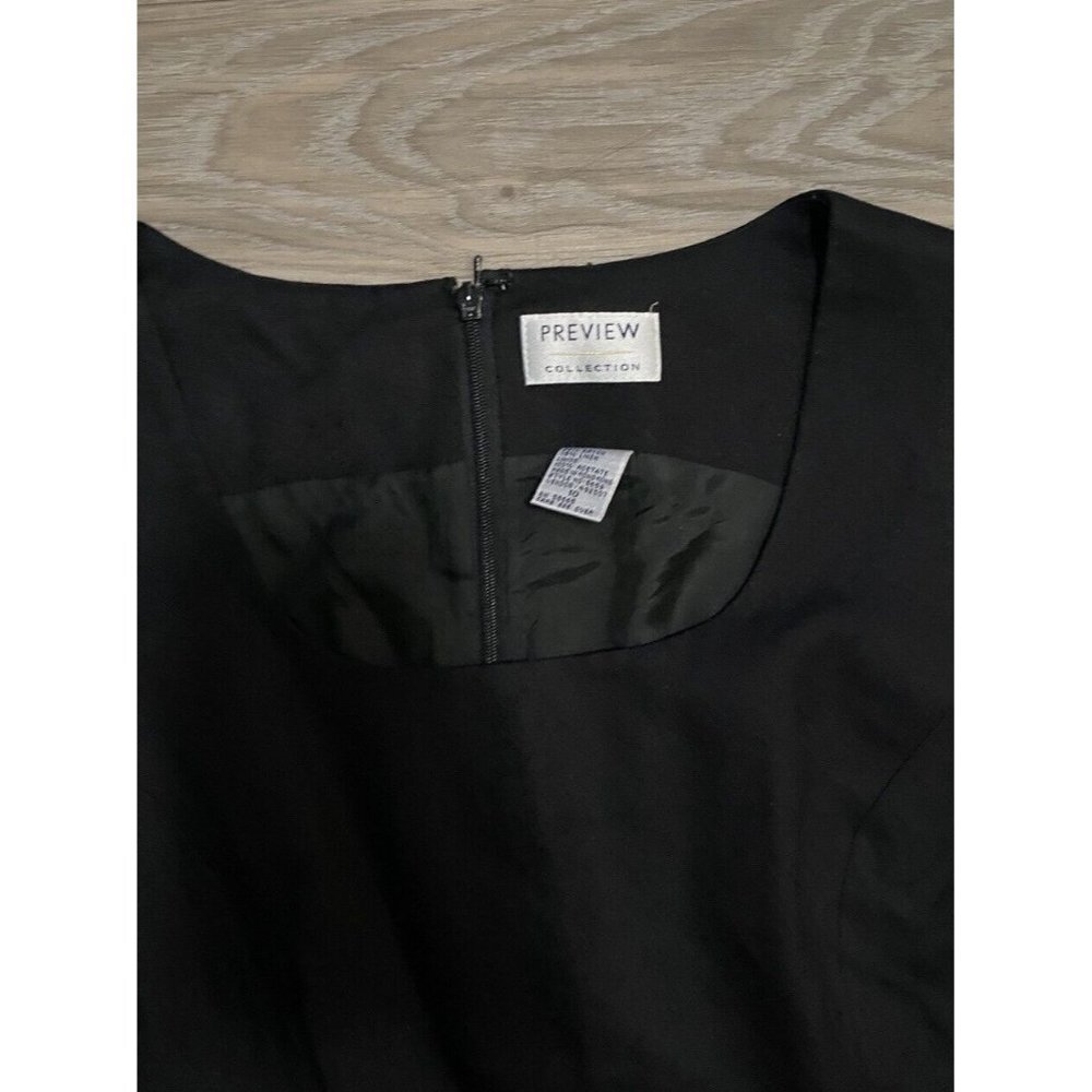 Women's PREVIEW COLLECTION BLACK SLEEVELESS DRESS Size 10 MIDI Chic - Picture 5 of 15